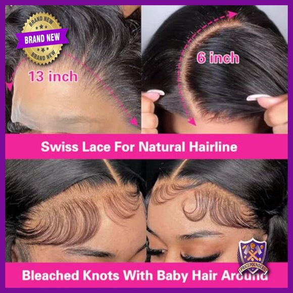 20 Inch Lace Front Human Hair Wig 250 Density Preplucked Baby Hair main image 6